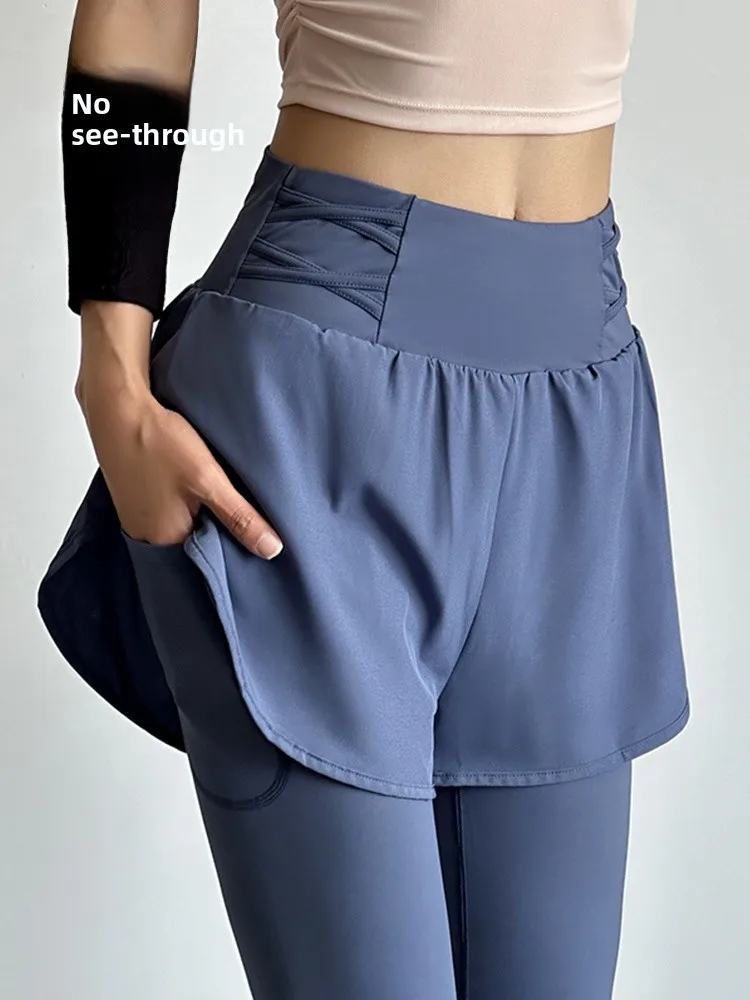 

Утягивающая одежда для йоги с высокой талией, женские тонкие дышащие длинные брюки Qui-Drng, спортивная одежда для бега и тренировок