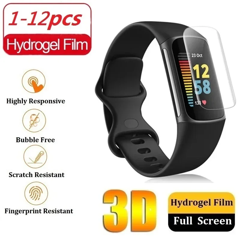 

Hydrogel Protective Film Compatible for Fitbit Charge 6 5 4 3 2 Screen Protector