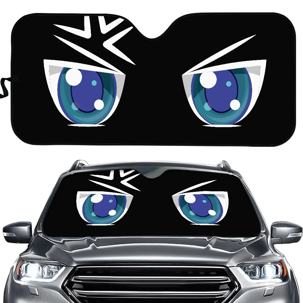 

Crtoon 3D Angry Eyes Design Universal Car Windshield Sun Shade Large Size Auto Interior Accessory UV Protect Auto Sunshade Hot