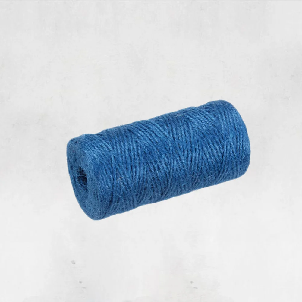 

100M Dark Blue Hemp Rope For Gardening Diy Crafts Wedding Decoration Binding Recycling String Artificial Ribbon Bundling Supply