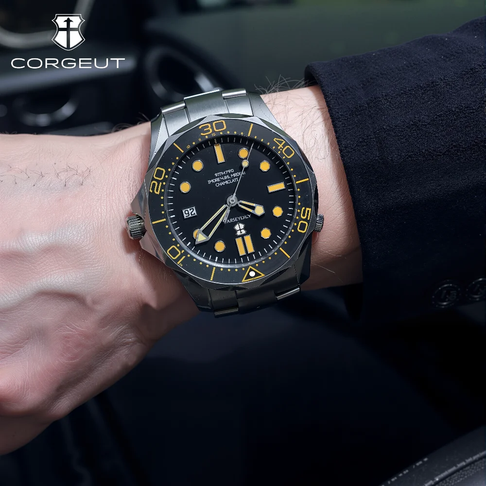 

Великолепно изготовленные мужские часы с механизмом CORGEUT NH35, 40 мм, сапфировое стекло, зеркало, автоматические механические дайверские часы