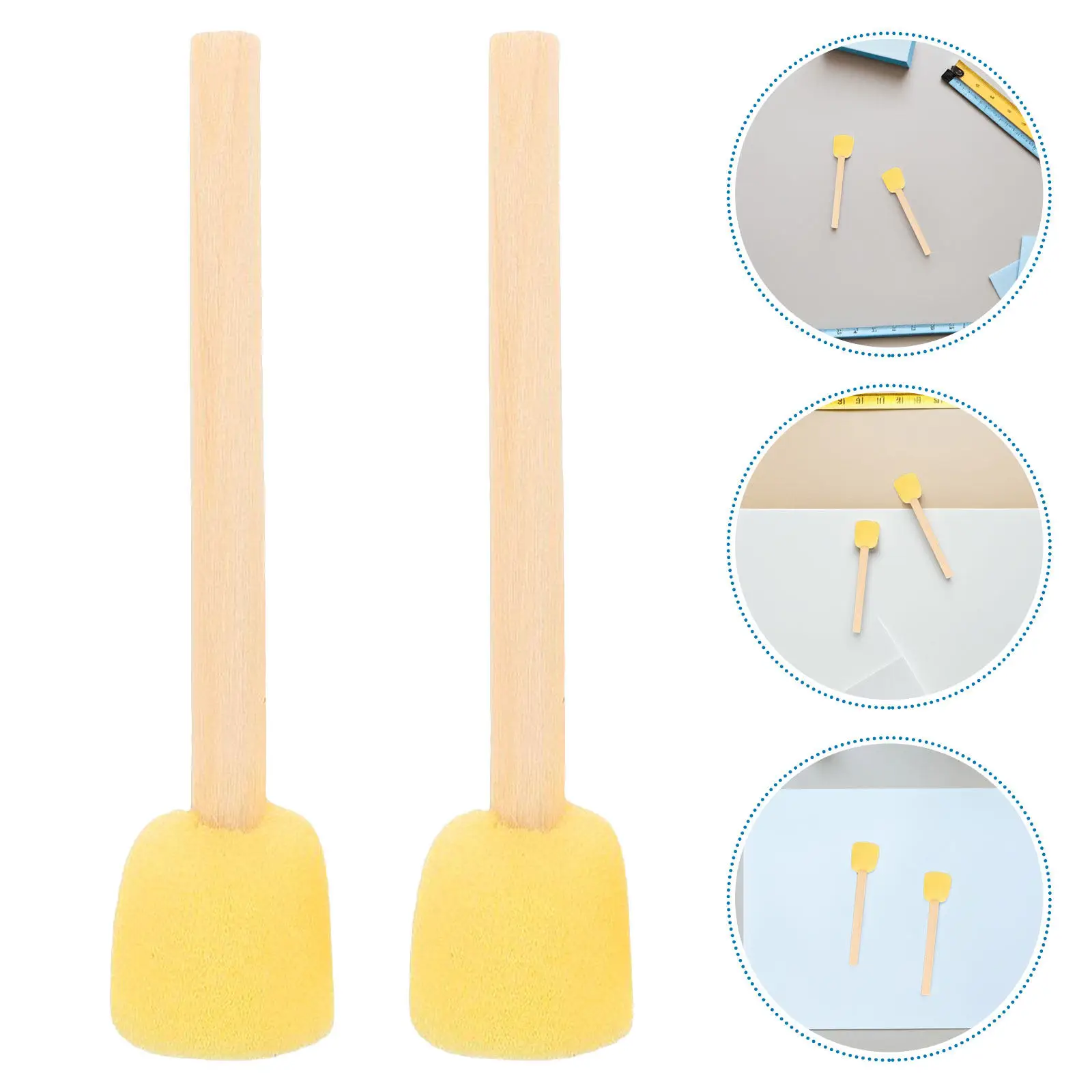 

Набор из 20 круглых губчатых кистей для рисования с деревянной ручкой, безопасные и удобные, для детского творчества