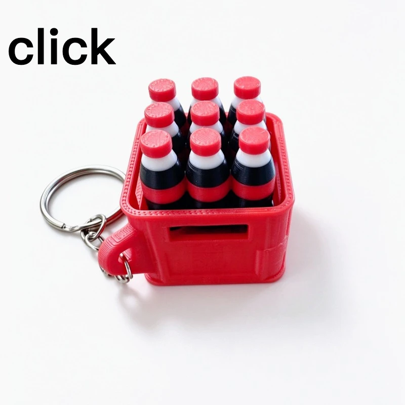 Chocolate Keyboard Fidget Keychain 3D Printed Waffle Push Sensory Clicker Stress Key Chain Ring Relief Anti Anxiety Toy Funny