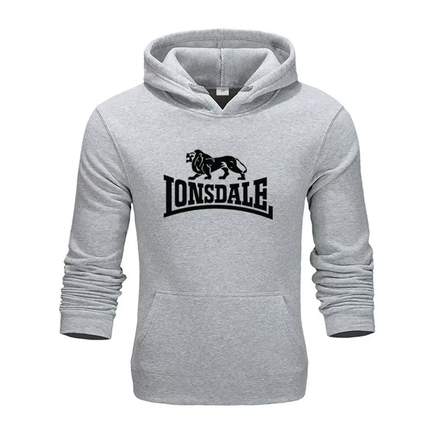 New Men Hoodie Lonsdale Printing Spring Autumn Coat Sportwear Streetwear Hoodies Sweatshirts Pullovers Designer Man Clothing Top