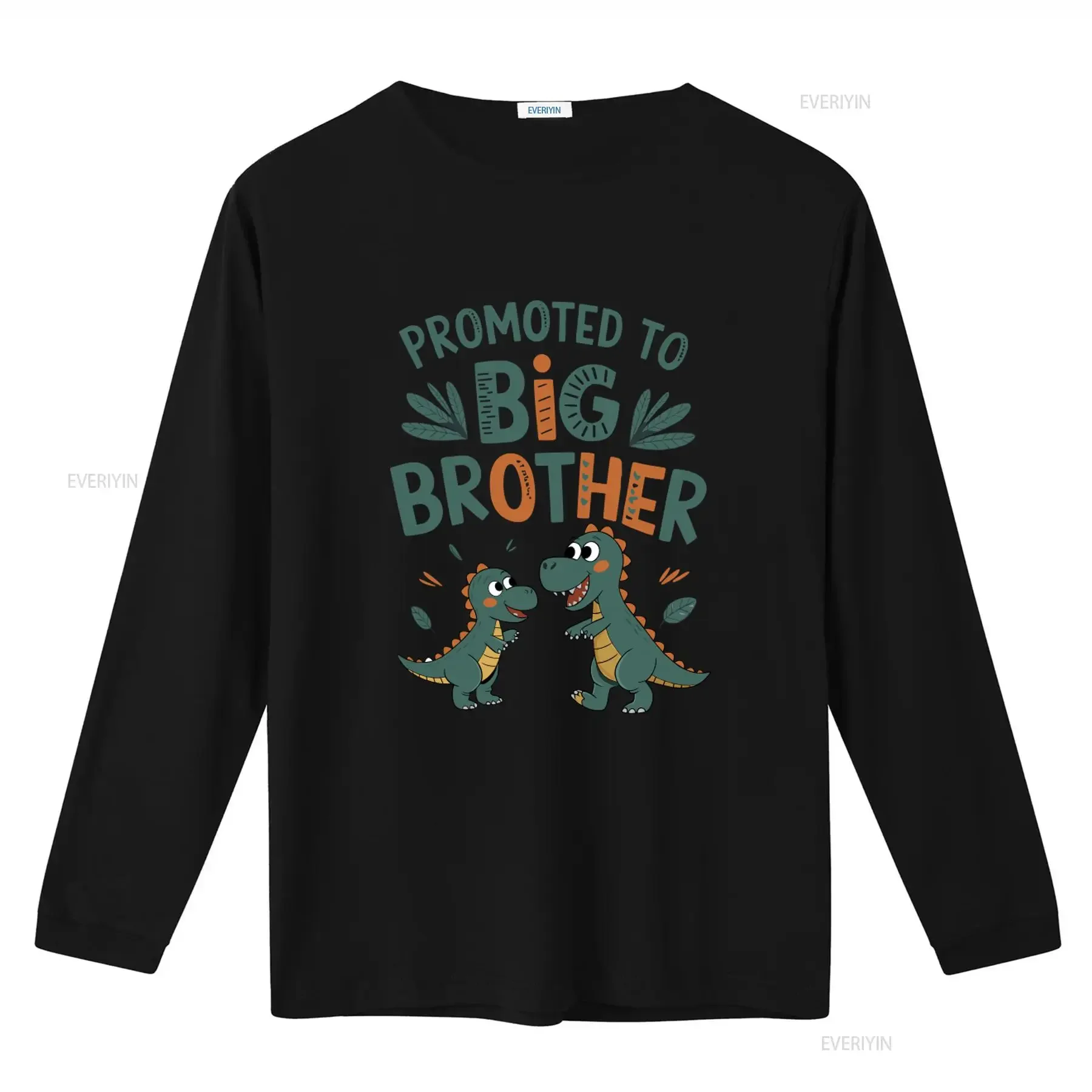 Promoted to Big Brother T Shirt Dinosaur Cute Family Fun for Brothers  vintage Washed streetwear Stretched Stylish Casual