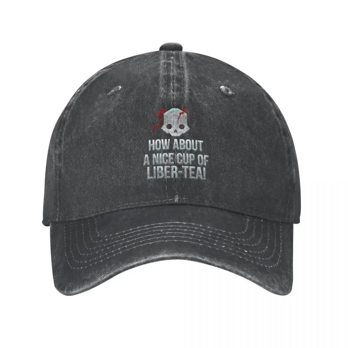 Helldivers 2 Liber-Tea Unisex Style Baseball Cap Skull Logo Distressed Washed Hats  Outdoor All Seasons Travel Gift Dad Hat