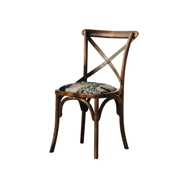 중세 단단한 나무 식당 의자, 가정용 프랑스 레스토랑 의자, 등받이, 가볍고 고급스러운 고급형