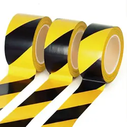 Black Yellow Safety Tape Floor Warning Hazard Warning Tape Marking Construction Sites Hazardous Areas Waterproof Caution Tape