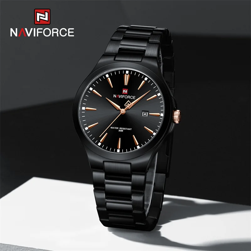 NAVIFORCE Brand Watch for Men High Quality Luxury Quartz Wristwatches Stainless Steel Band Fashion Male Clock Relogio Masculino