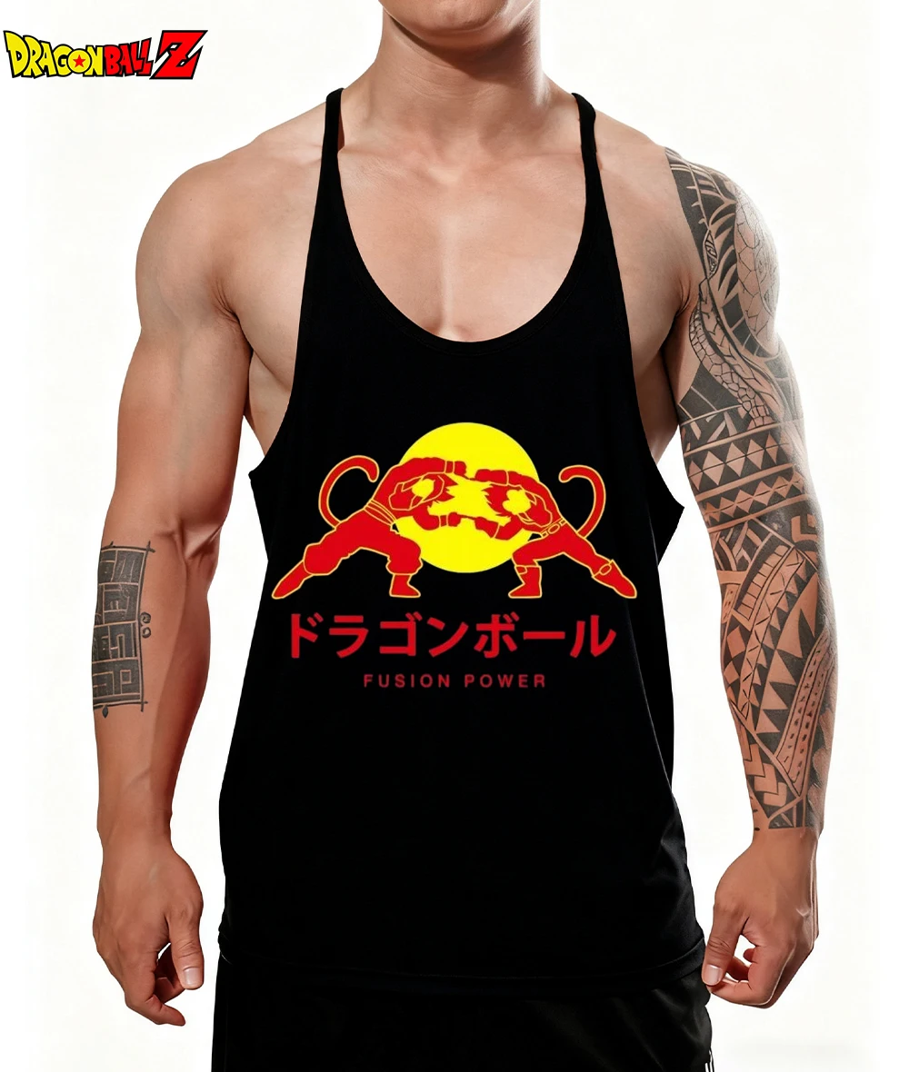 

Новая мужская майка Goku, жилет из 100% хлопка, японский аниме Dragon Ball, быстросохнущие майки без рукавов для фитнеса, топ для наращивания мышц