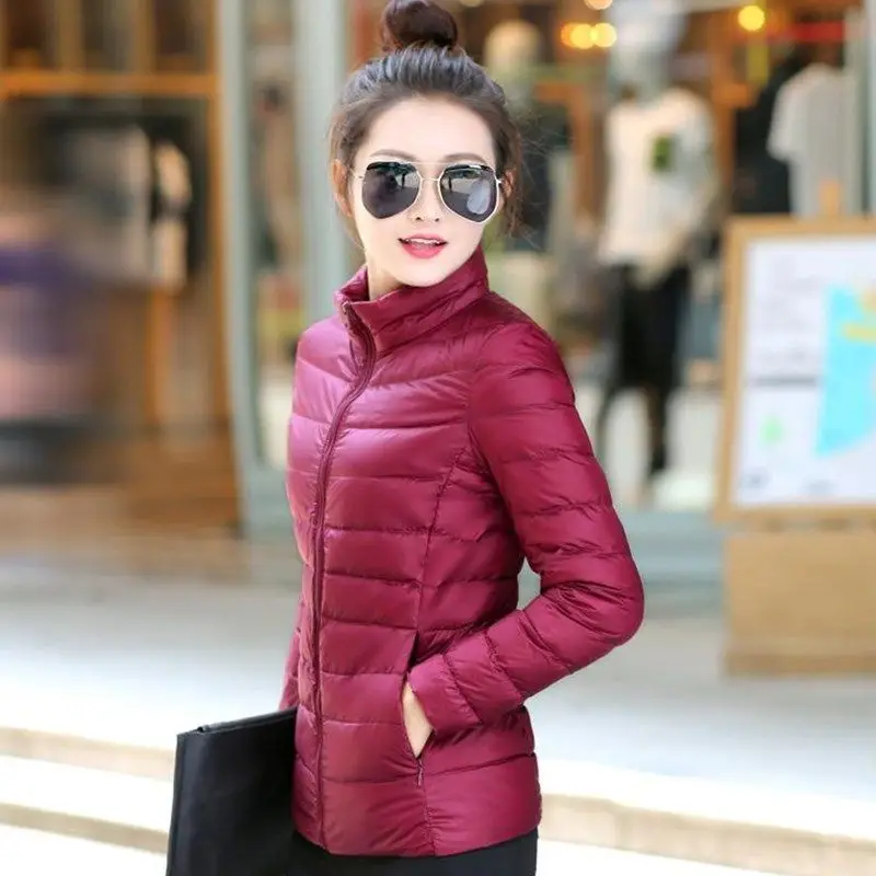 Stylish Short Cotton Jacket Light Collar
