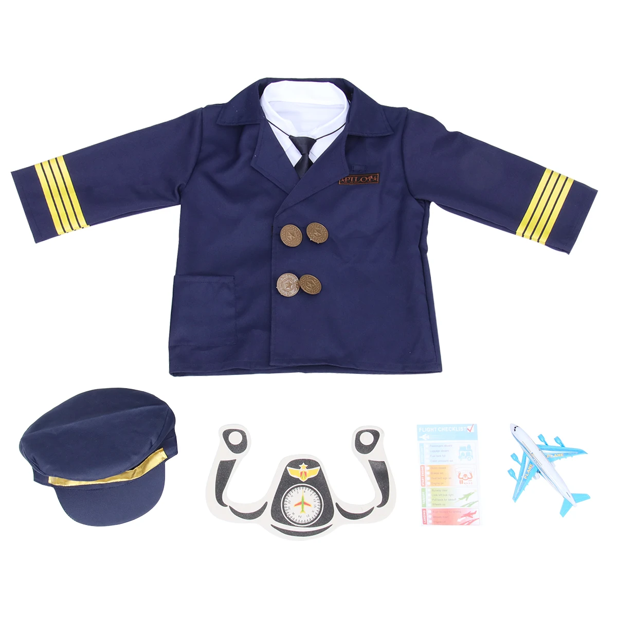 

Pilot Uniform s Costume Soft Breathable Texture Halloween Masquerade Carnival Party Cosplay Clothing Reusable