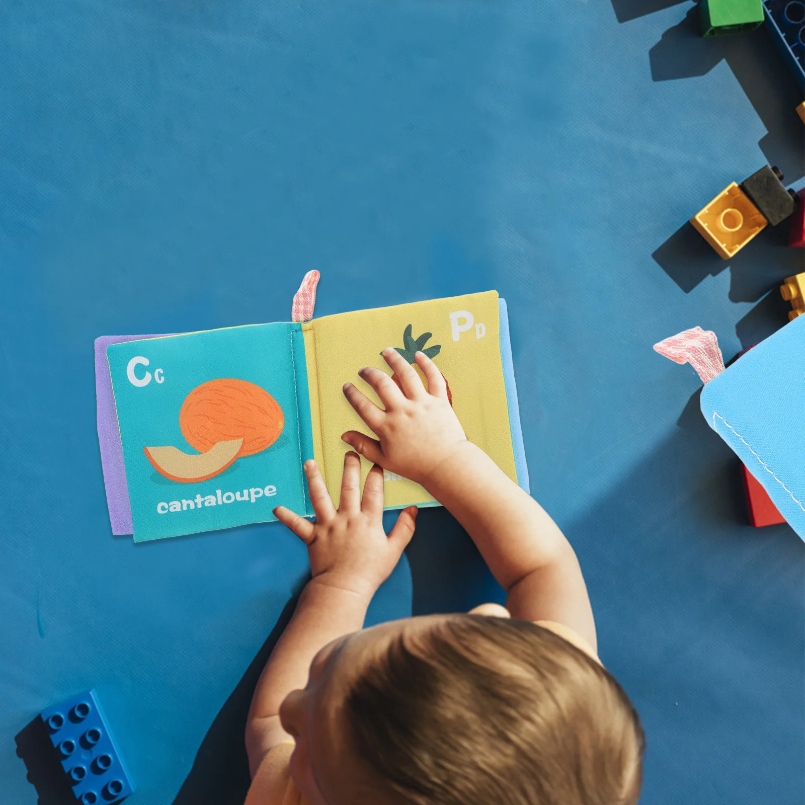 Soft Baby Cloth Bath Book Crinkle Sound Pages Early Learning Cartoon Fruit Recognition Infant Interactive Bath Book