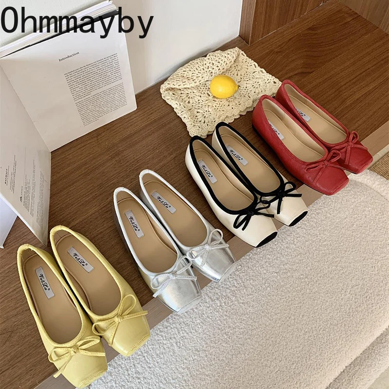 

Autumn Butterfly-knot Women Ballet Shoes Ladies Casual Slip On Soft Sole Eelgant Dress Flats Shoes