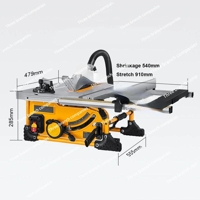 8-Inch Household Woodworking Table Saw Electric Multi-Function Precision Dust-Proof Decoration Cutting Machine 1500W 4500r/min