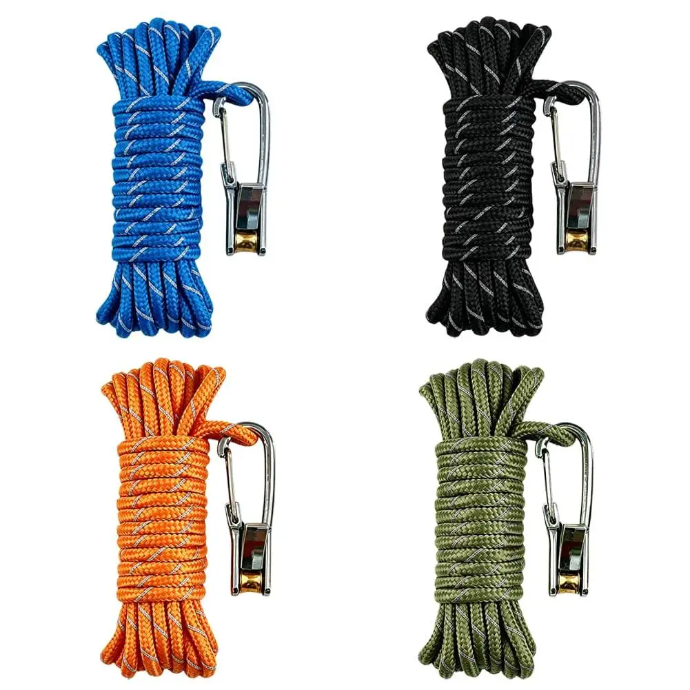Multifunction Rope Tensioner Portable Self Locking Guyline Adjuster Alloy Tightener for Camping Tent Tarp Cargo Outdoor Use