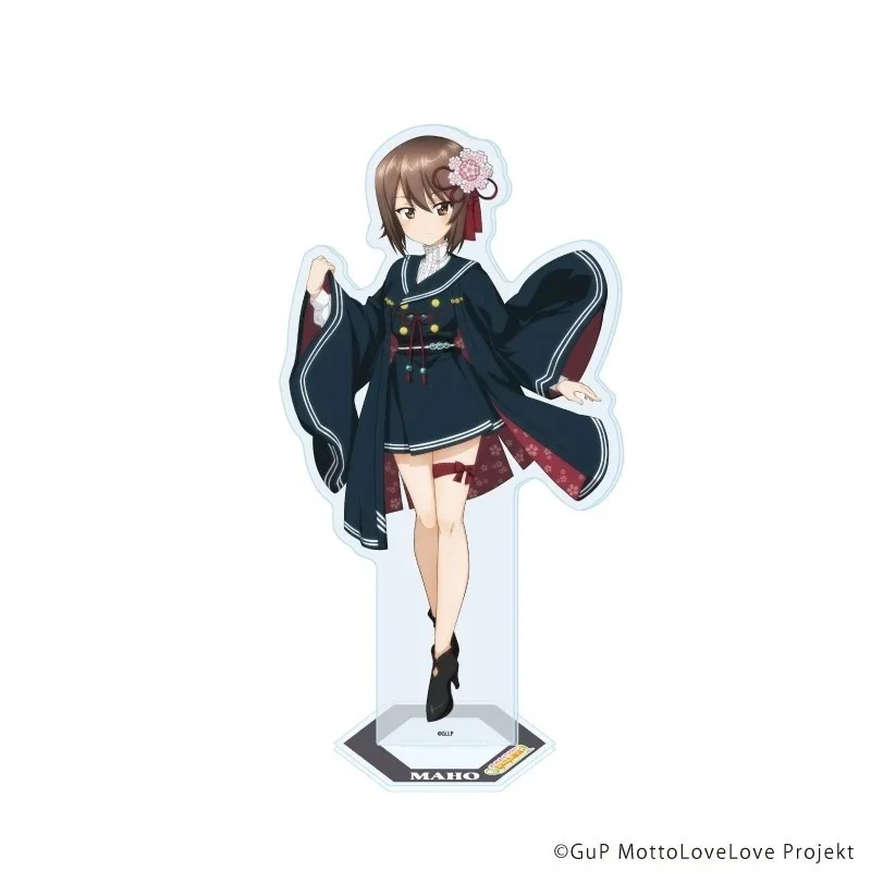 Anime Girls und Panzer: Motto Love Love Sakusen desu! Darjeeling Maho Nishizumi Acrylic Stand Model Plate Keychains Desk Decor