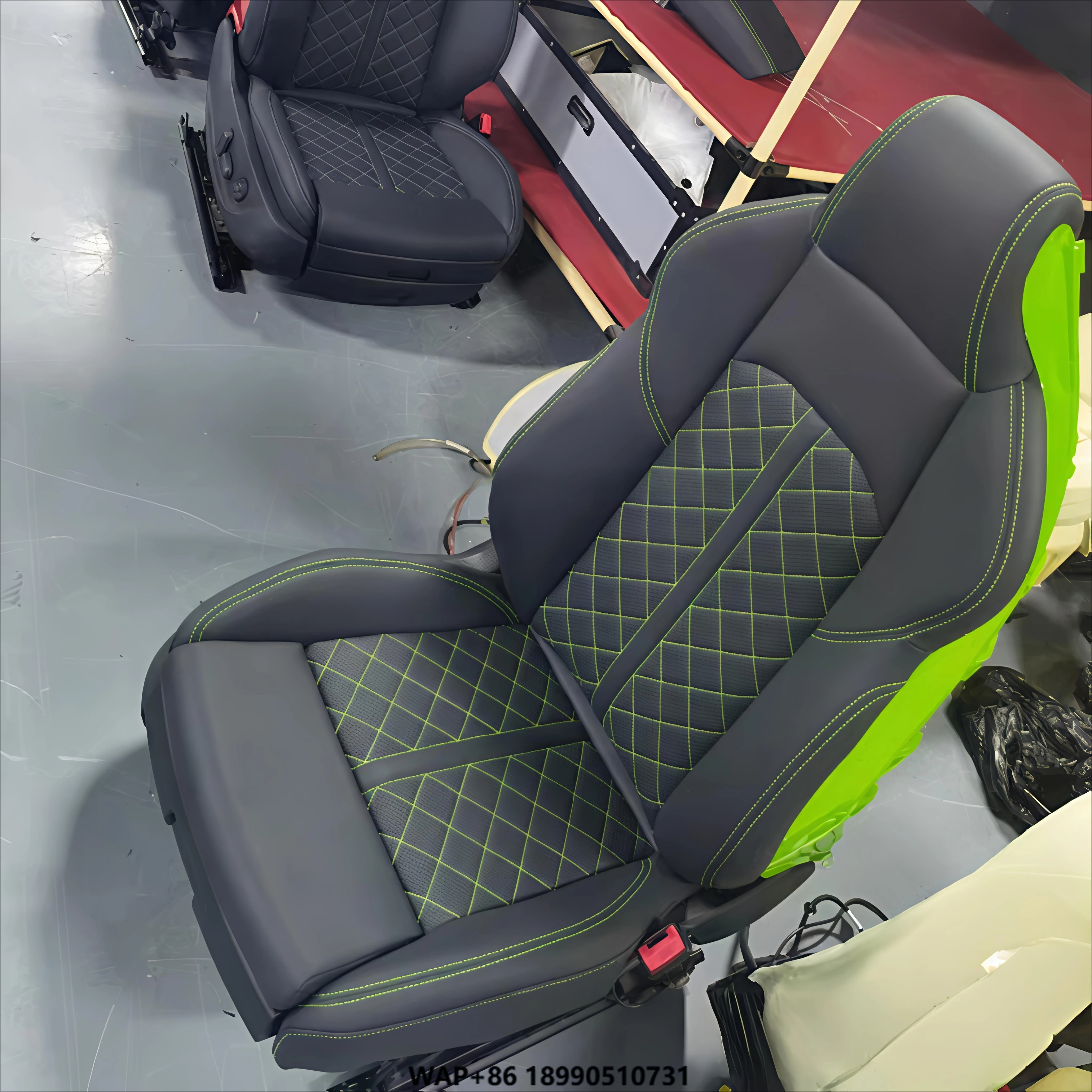 

Car Luxury Sport Racing Seat Custom Leather Cover Bucket Upgrade KIT RS Seats for A3 A4 A5 A6 A7 Q3 Q5 DOS