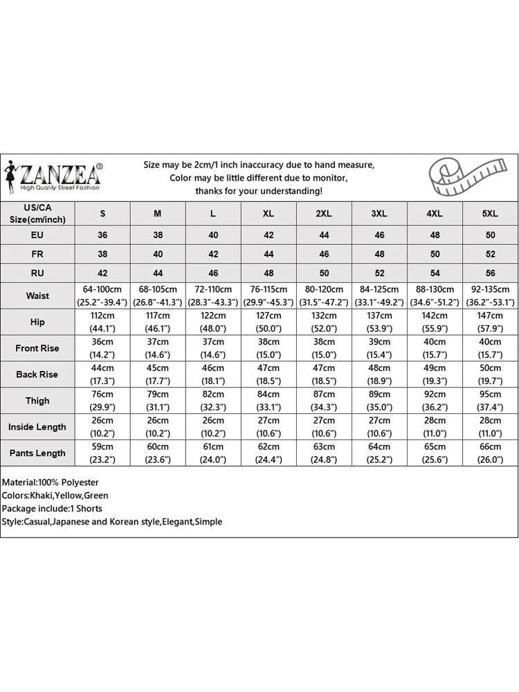 ZANZEA شورتات عصرية للسيدات 2025 سراويل كابري صيفية عالية الخصر جيب بلون واحد شورتات غير رسمية بخصر مطاطي مستقيم