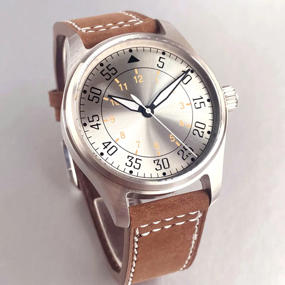 Automatische Pilotenuhr für Herren, 39 mm, Miyota8215, 20 bar, wasserdicht, mechanisch, Retro-Fliegeruhren, Saphirglas, 316L-Stahl – Detail 27