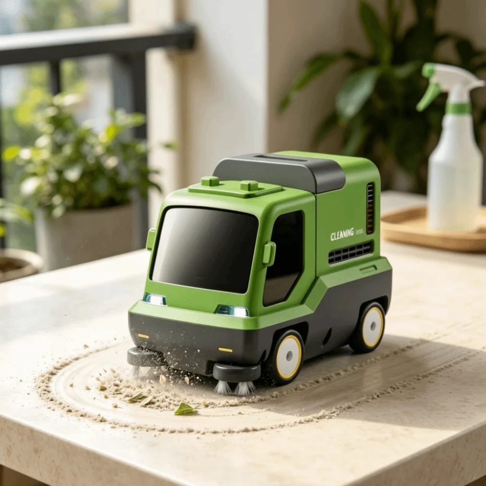 Wireless RC Vacuum Cleaner Car Mini 2.4G Remote Control Vacuum Cleaner Creative Remote Control Mini RC Car Birthday Gift