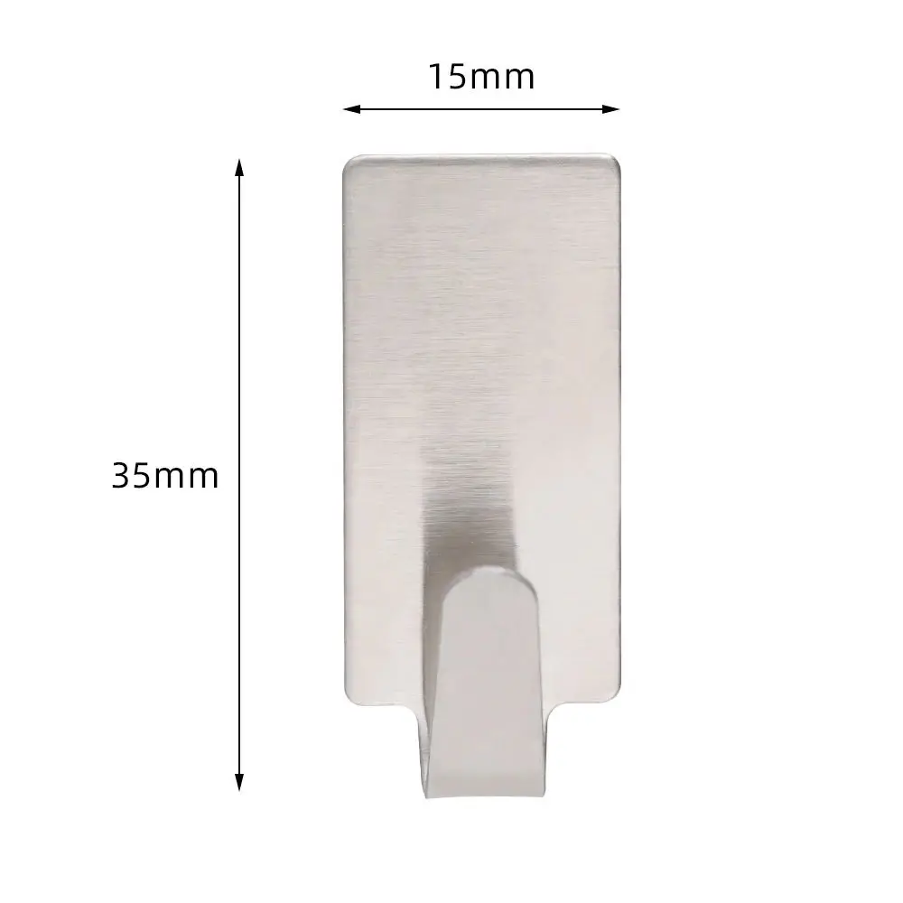 1/6 قطعة المطبخ الحمام حمالة تعليق جدارية هوك صغيرة حمام من الفولاذ المقاوم للصدأ المنظم ذاتية اللصق متعددة الأغراض منشفة رف شماعات #6