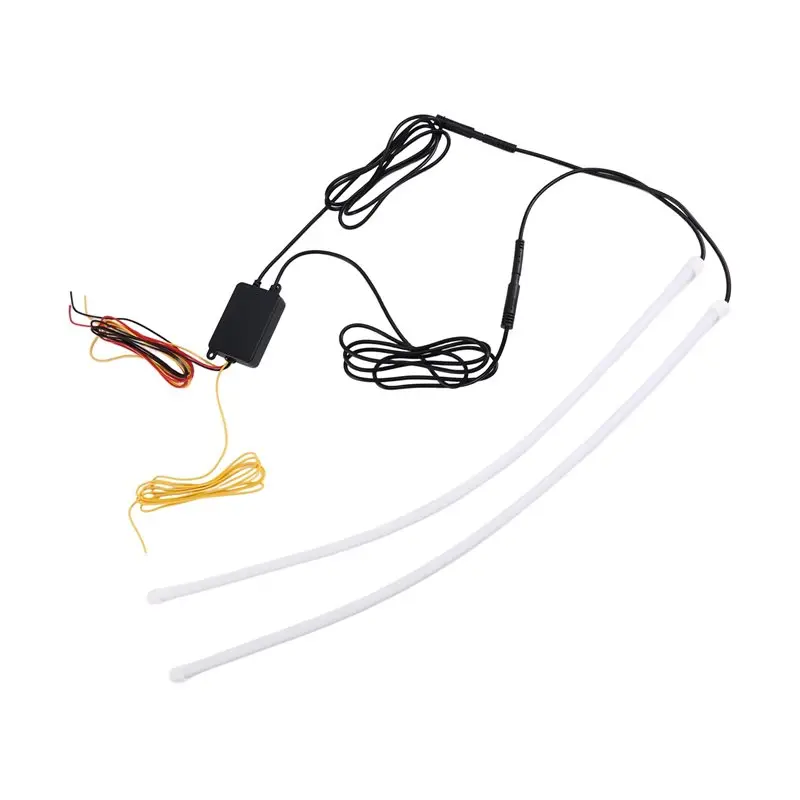 ABPA-App Controlled Led Strip Lights for Car Sequential DRL Daytime Running Lights with Integrated Turn Signals 45CM