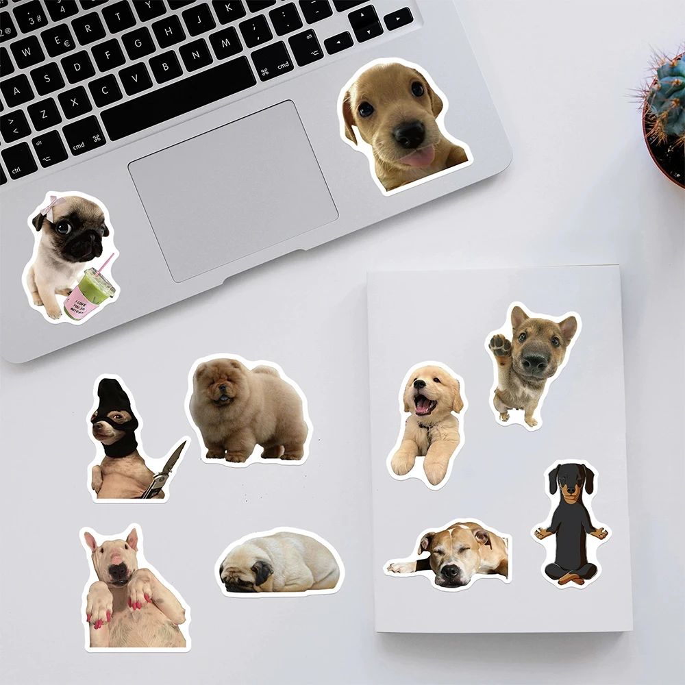 10/30/50 Uds. Pegatinas Kawaii de Perros y Animales, Adhesivos Decorativos Bonitos, Impermeables, para Papelería, Teléfono, Cuaderno, Coche, Graffiti