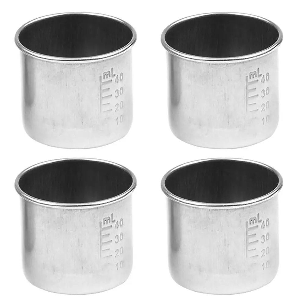 

4 Pcs Stainless Steel Measuring Cups 304 Grade Liquid Medicine Cup Thickened Practical Lab Kitchen Use