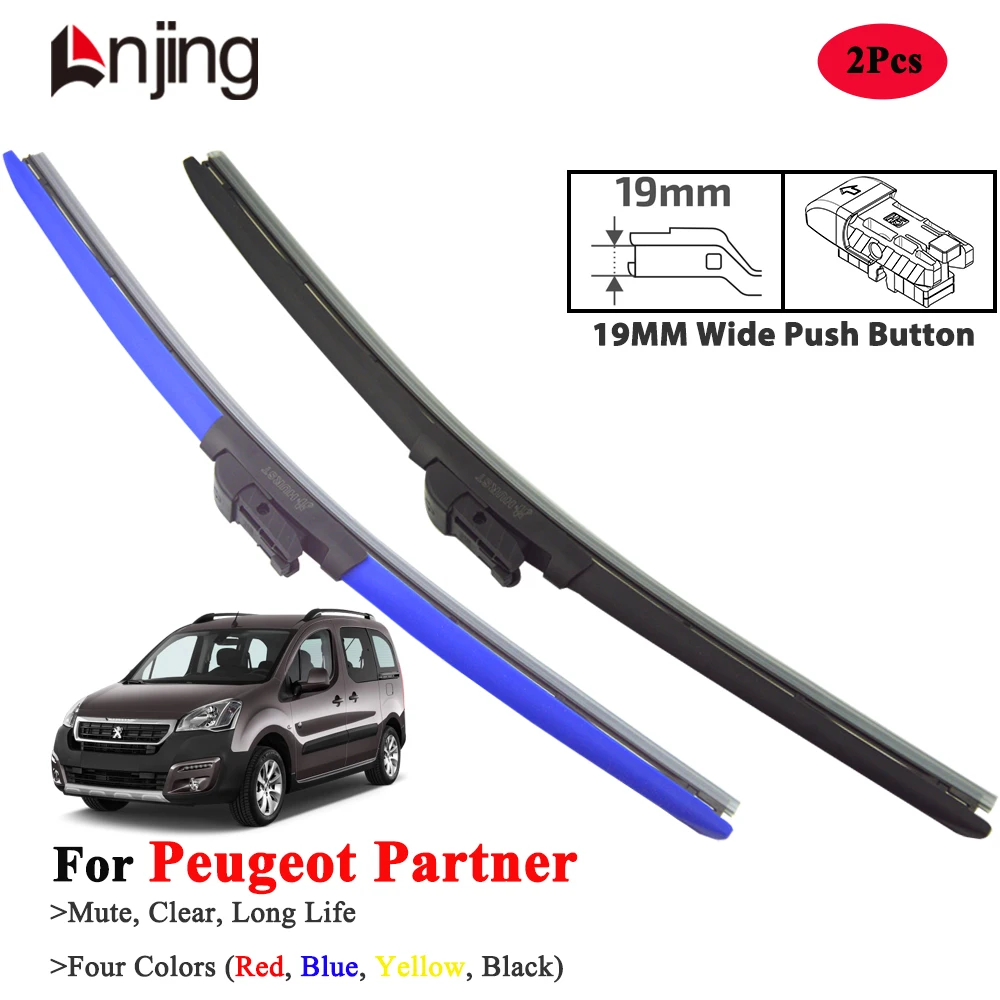 

LNJING Colorful Wiper Blades For Peugeot Partner 1996-Now