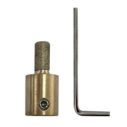 Broca de molienda de diamantes de 1/4 pulgadas, herramienta abrasiva de vidrio de cerámica manchado, núcleo de latón, suministros de vidrieras