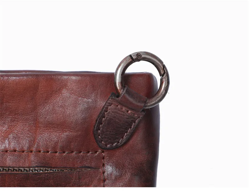 حقيبة يد كلاسيكية فاخرة للرجال من الجلد الأصلي متعددة الوظائف، منظم بسيط، محفظة هاتف من جلد البقر الحقيقي ذات سعة كبيرة