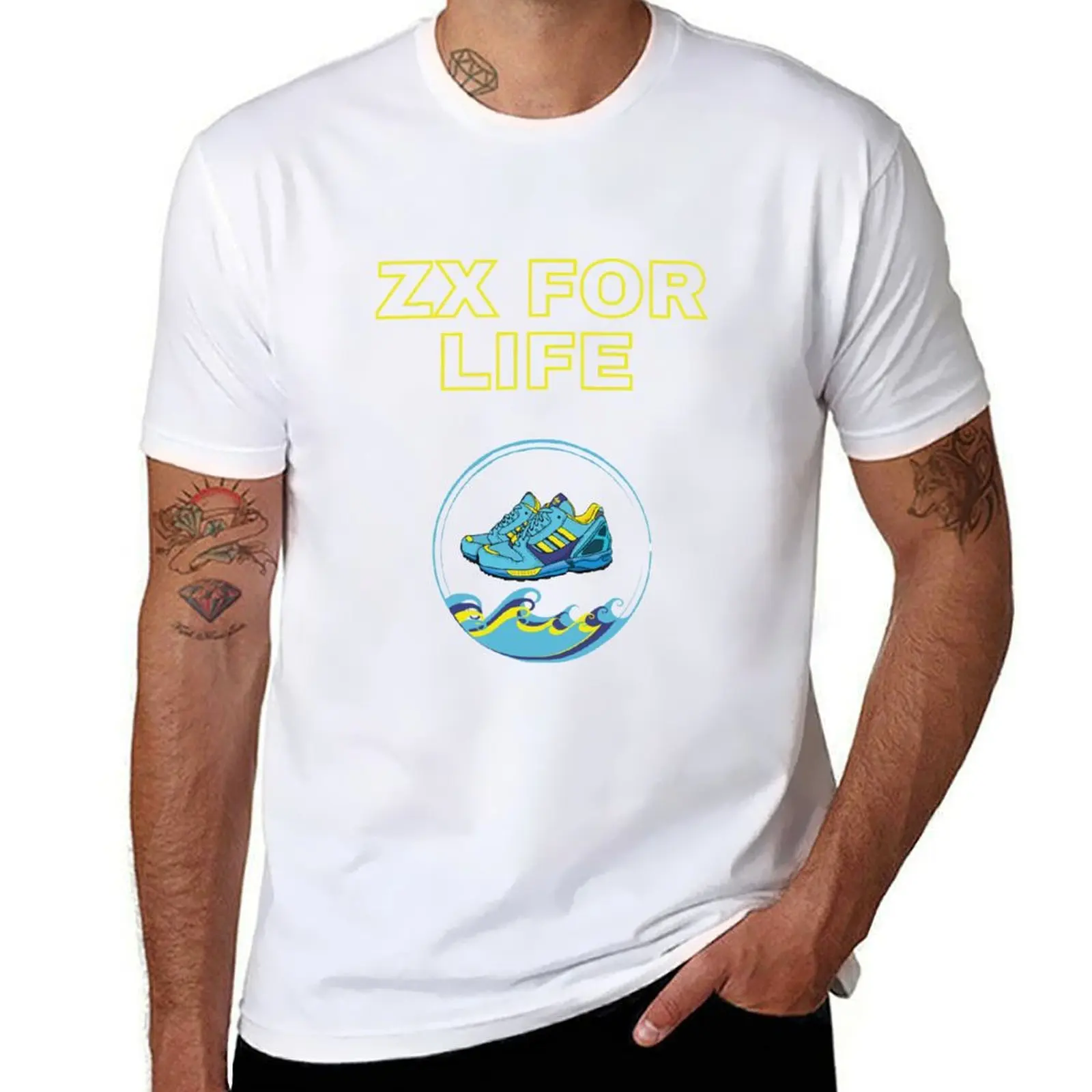 

ZX FOR LIFE ZX 8000 Aqua Torsion T-Shirt cotton tshirt 100% mens graphic t shirts T-Shirt