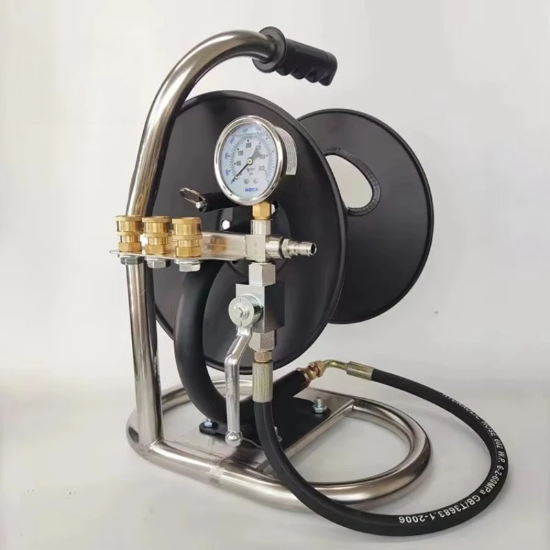 

High Pressure Jetter Mini Reel Stainless Steel Hose Tube Reel Manual Pivoting Hose Reel