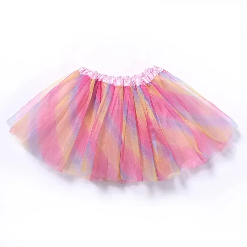 Multicolors Mesh Short Skirt for Women Elastic Dancewear Mini Skirt Fairy Yellow Tulle Skirt Mother Daughter SA634