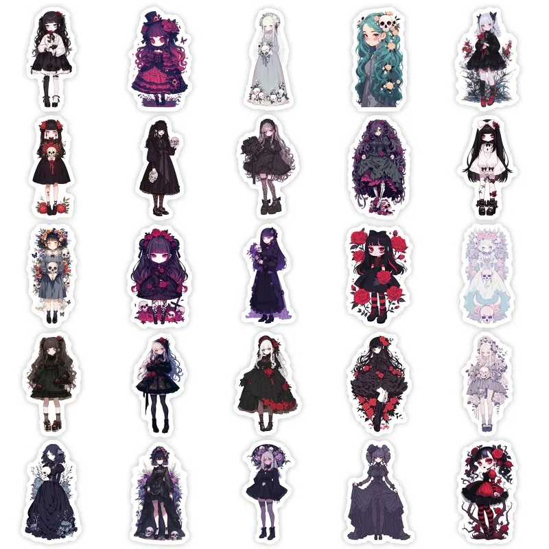 Rose Maiden Diablo Gothic Lolita Stickers Cartoon Graffiti Waterdichte Sticker 10/25/50Pcs