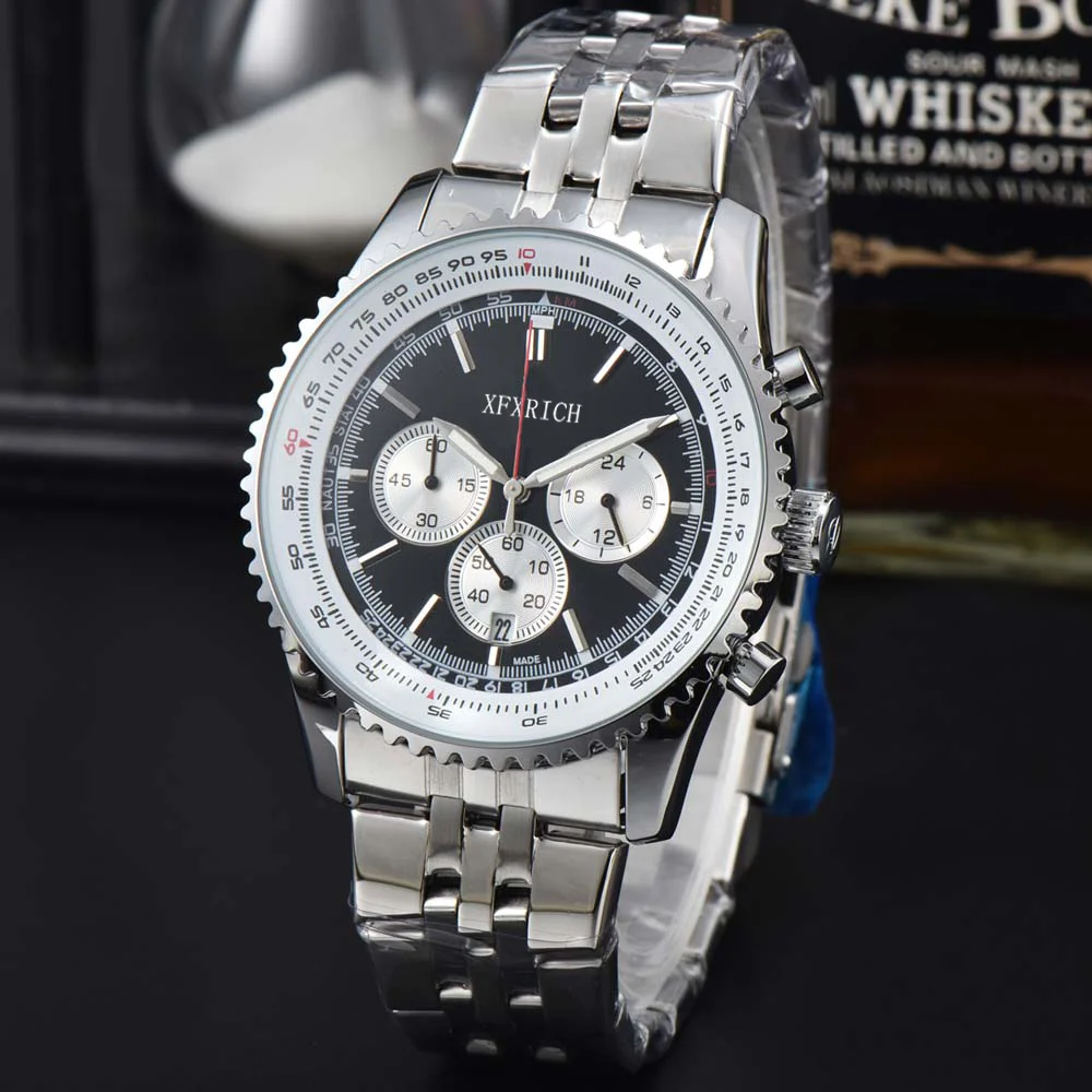 

Top Hot Sale Brand Watches For Mens Multifunctional Endurance Automatic Date Wristwatch Business Quartz Chronograph AAA+ Clocks