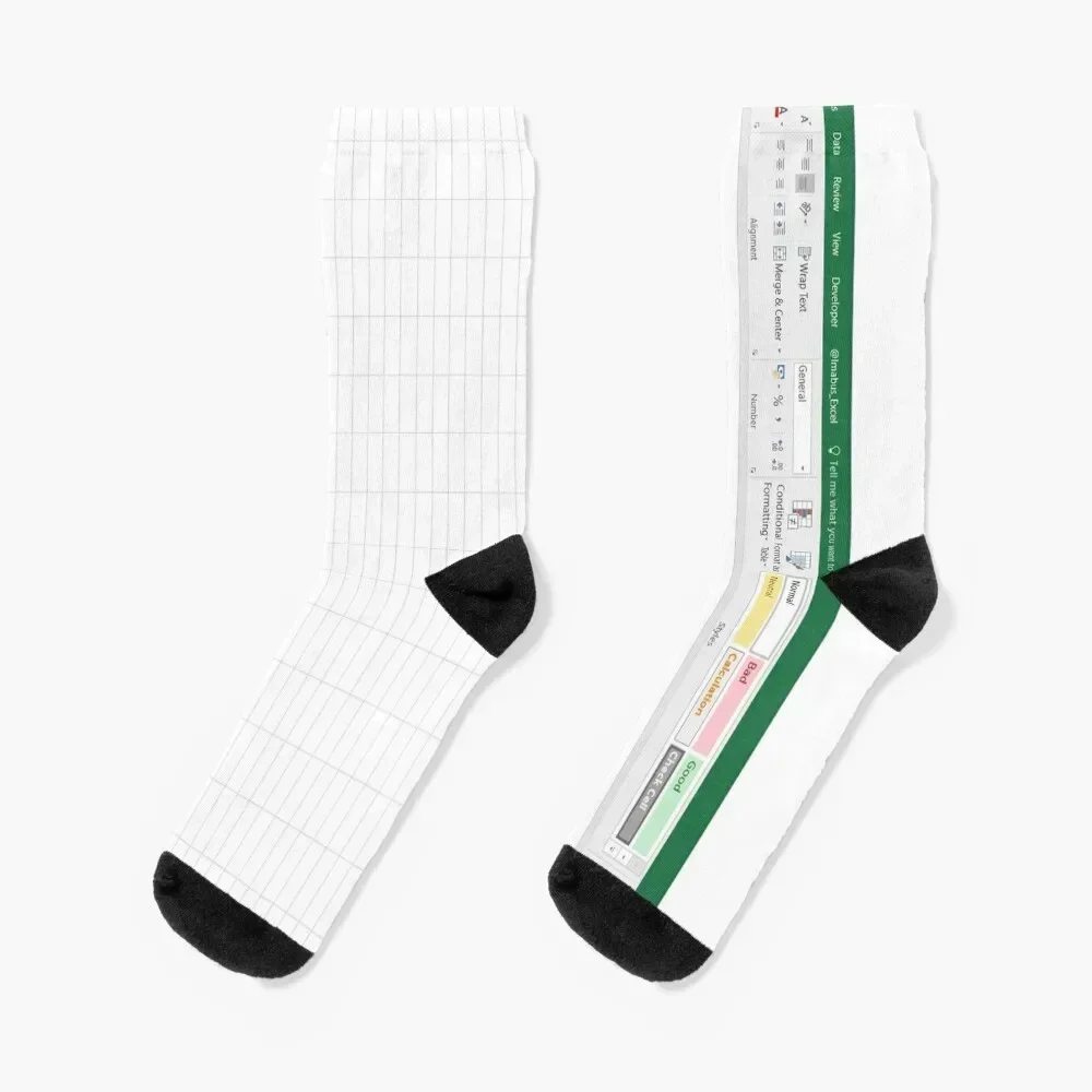 Excel Spreadsheet - Green Socks cartoon set Heating sock Boy Socks Women's