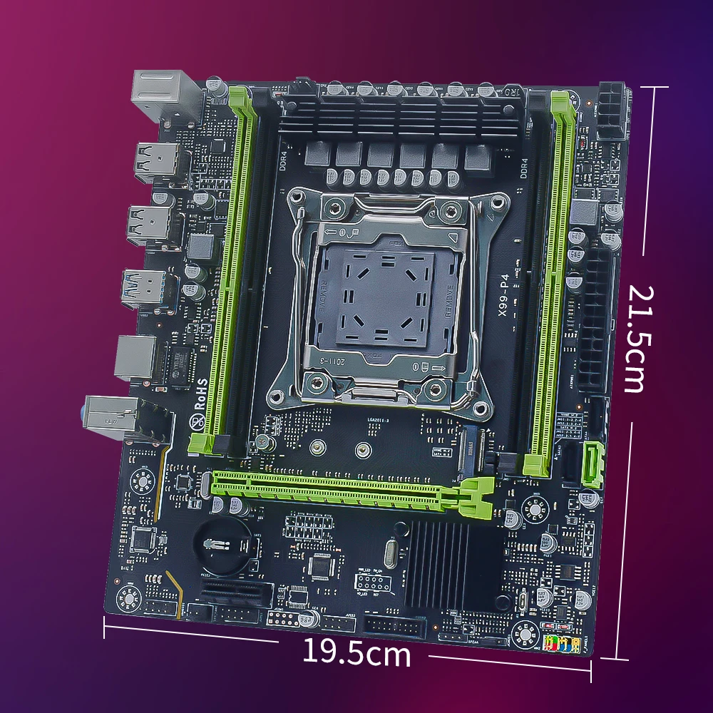 MUCAI X99-P4 LGA2011-3: サーバー/ゲーミングボード、DDR4 128GB、2xUSB3.0+6xUSB2.0、Realtek GB LAN