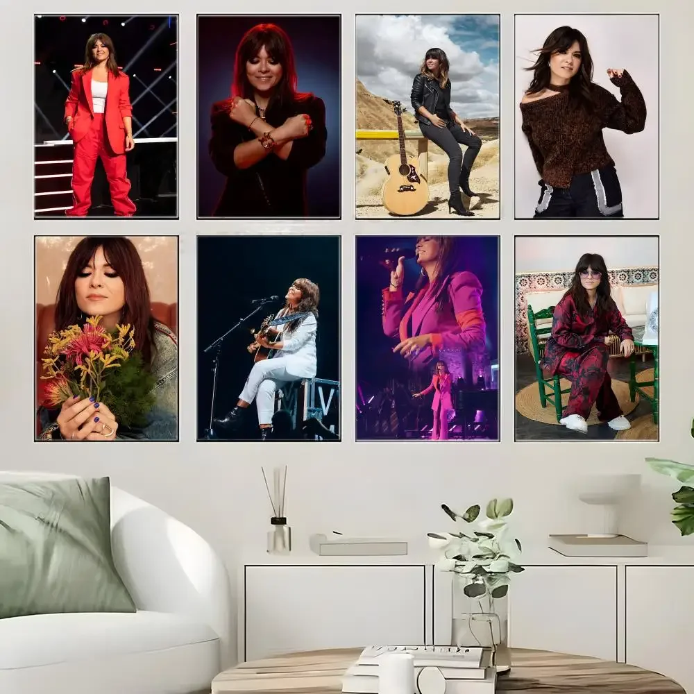 Celebrity Figure V-VanesaS MartinS Poster Self-adhesive Art Waterproof Paper Sticker Coffee House Bar Room Wall Decor