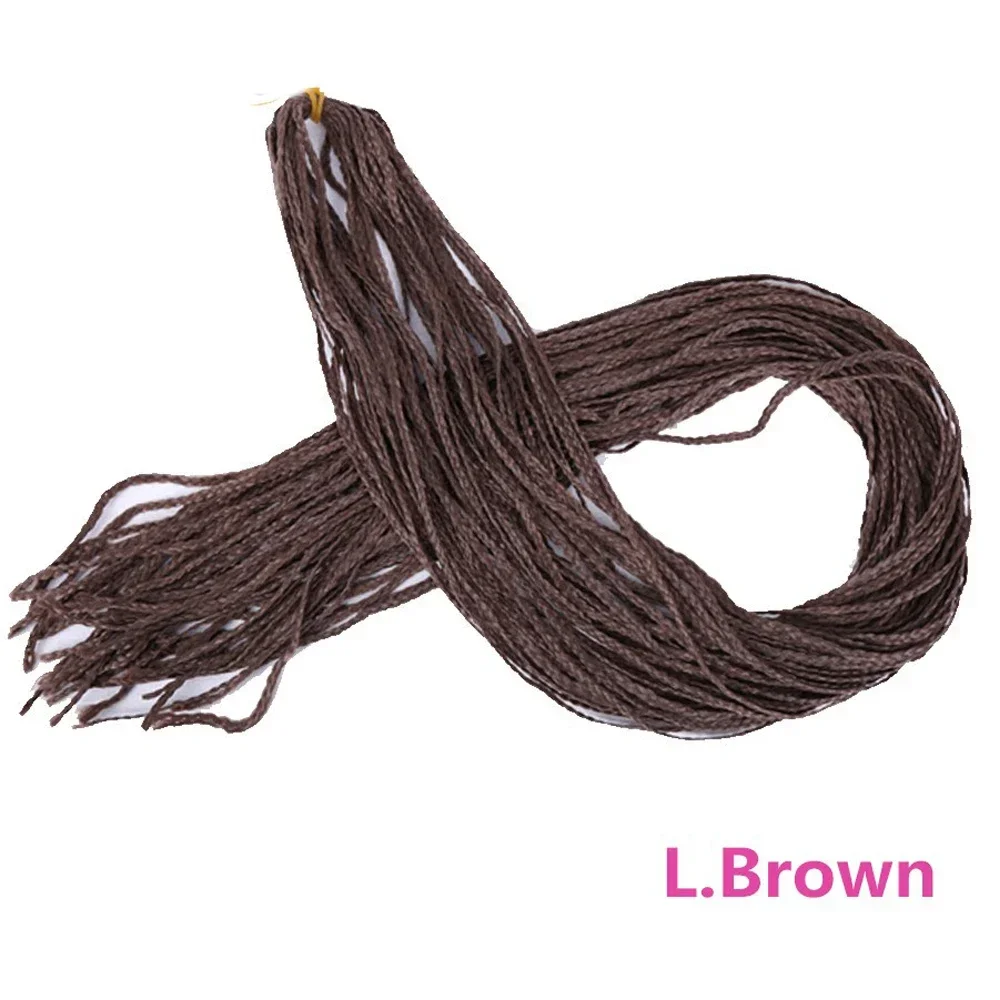 28 Inch Synthetic Zizi Braids Thin Box Braids Hair Extensions  Crochet Braiding Hair For Women 50g