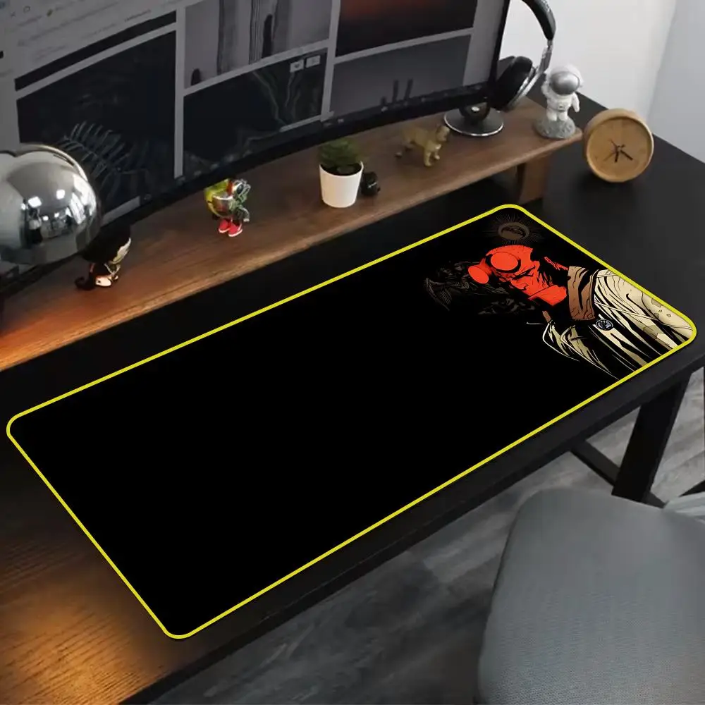 Cool H-Hellboy Mouse Pad 90x40cm Colorful Lock Edge Pure Natural Rubber Desktop Anti slip Large Mouse Pad