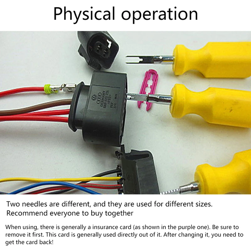 2/3mm Car Plug Terminal Removal Tool Key Pin Extractor Puller Puller Auto Terminal Removal Automotive Repair Handle Tool