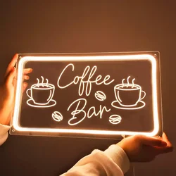 Coffee Bar Neon Sign Light for Restaurant Coffee Shop Cafe Bar Beer Pub Store Ad Display LED Home Birthday Party Wall Sign Decor