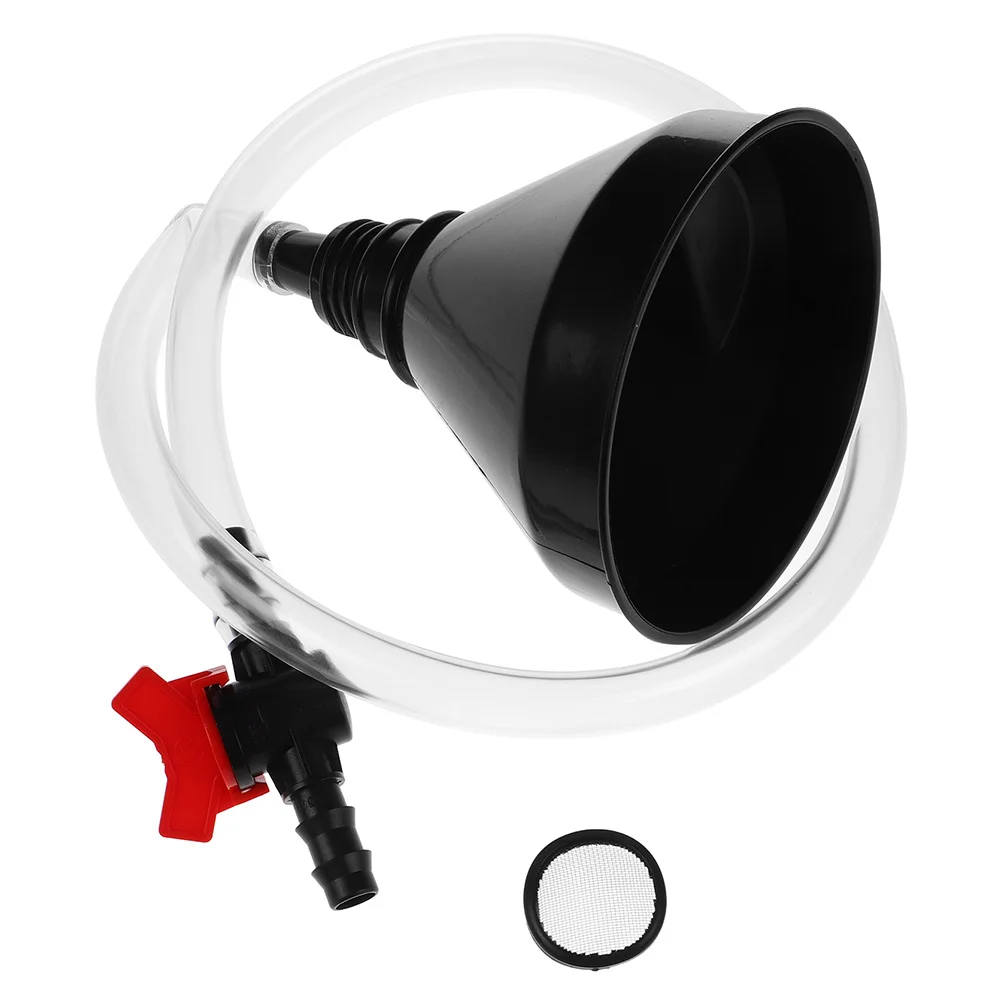 

1Set Extended Oil Funnel Valve Control Wide Mouth Long Flexible Hose Plastic Automotive Fuel Engine Oil Funnel
