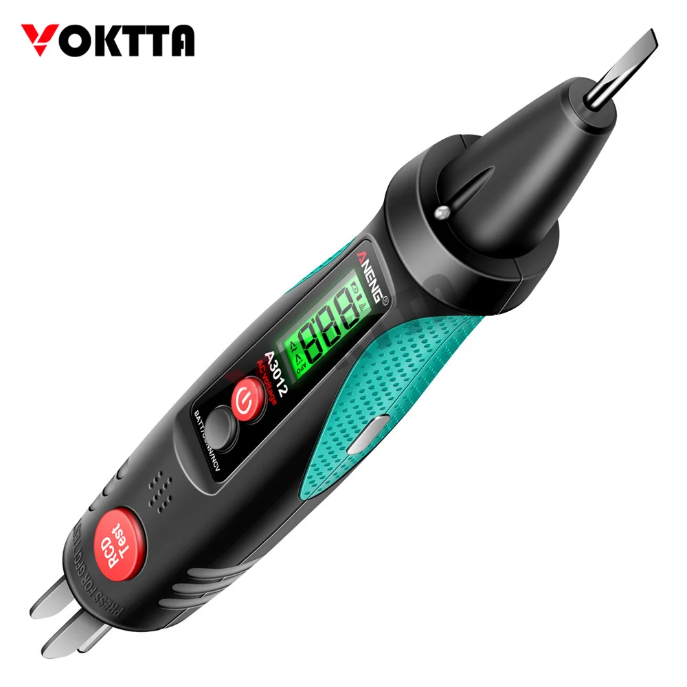 Multifuncional Teste Pen Socket Tester, A3012, Teste Inteligente, Breakpoint, Display Digital, Medidor de Fase, 2 em 1