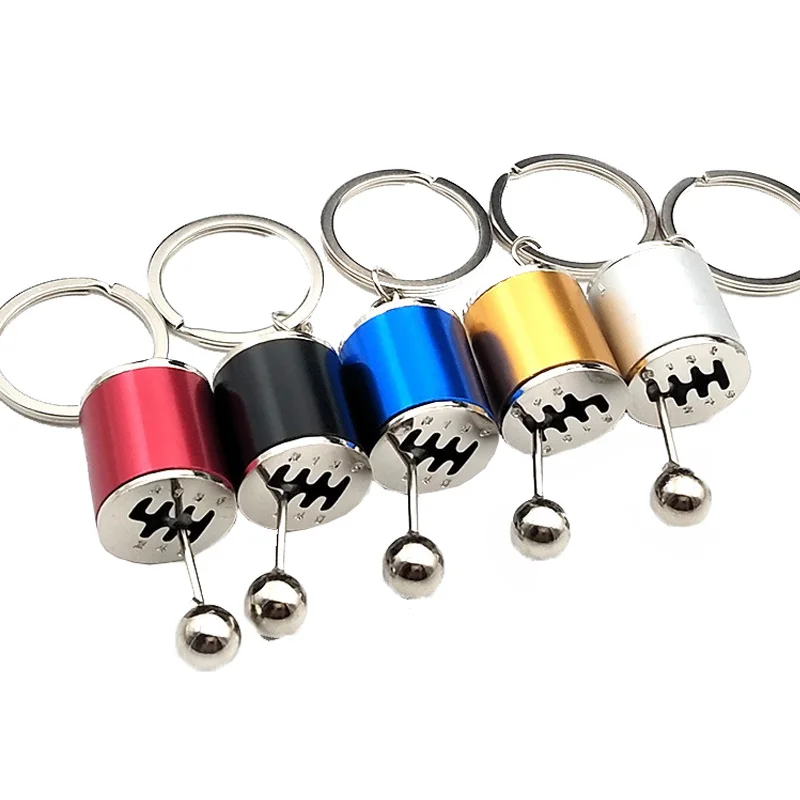 Metal AntiStress toy Creative Car 6 Speed Gearbox Gear Fidget Toy Fob Keyring Shift Racing Tuning Model Keychain Novelty Car Toy