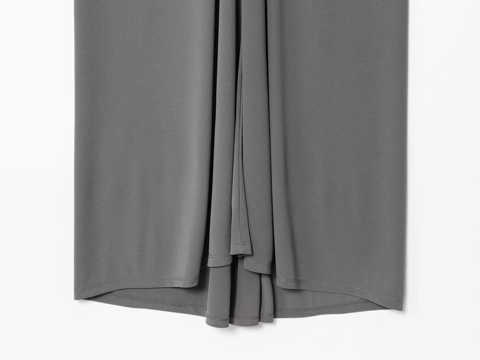 DEEABAE Outono feminino pescoço reto manga comprida costas plissadas joias top plissado cintura média conjunto de saia longa de malha