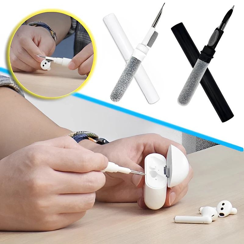 

3-in-1 Bluetooth Headset Cleaning Pen Multi-functional Portable Cell Phone Computer Keyboard Cleaning Brush Mini Dusting Tool