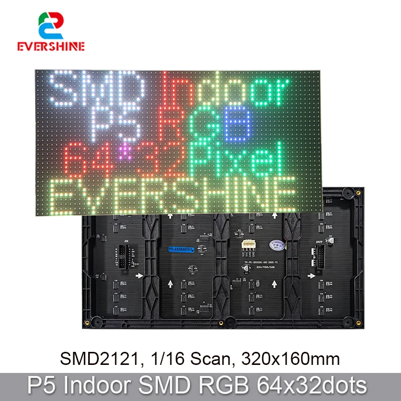 

Cheapest Price P5 Indoor Full Color RGB Smd2121 320x160mm 1/16s Led Module Video Wall Advertising Display Screen